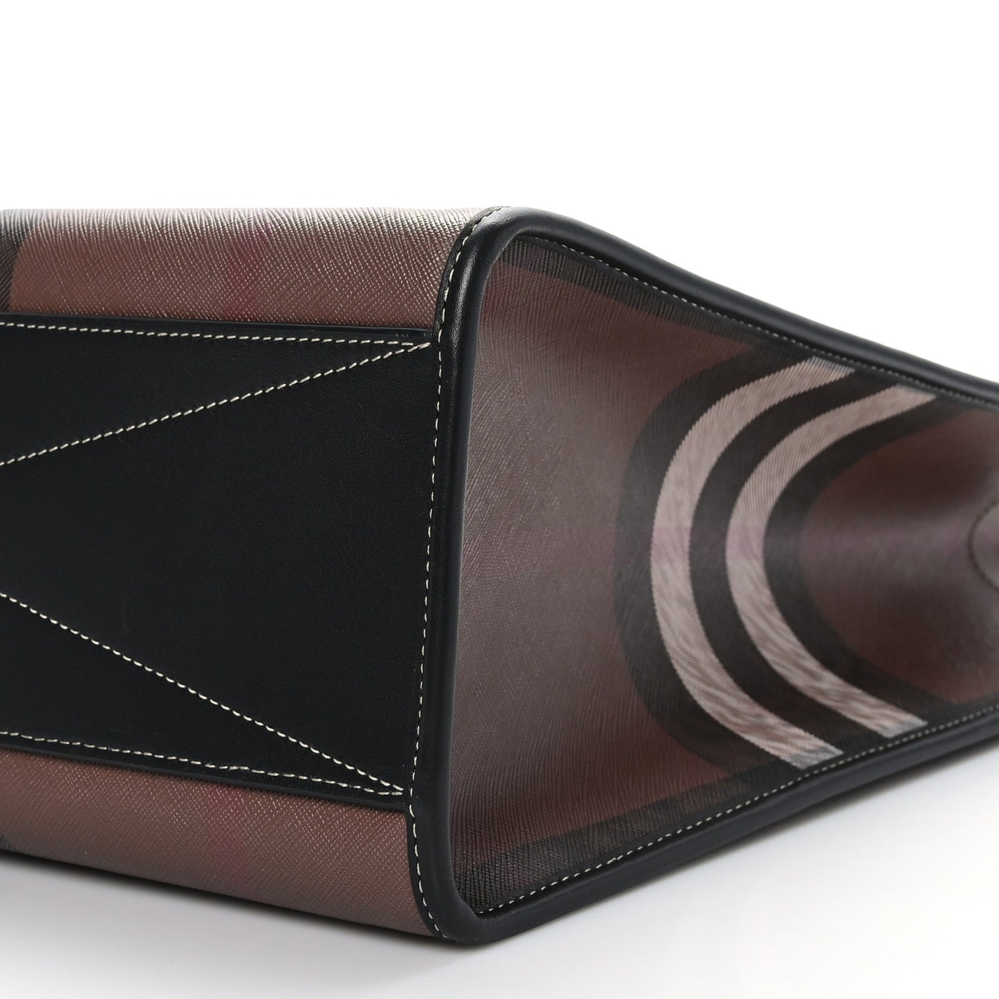 E-Canvas Denny Check Tote Brown