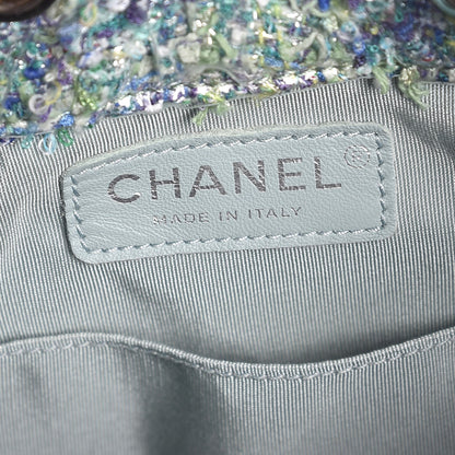 Chanel Tweed PVC Quilted Gabrielle Backpack Green 6 of 7