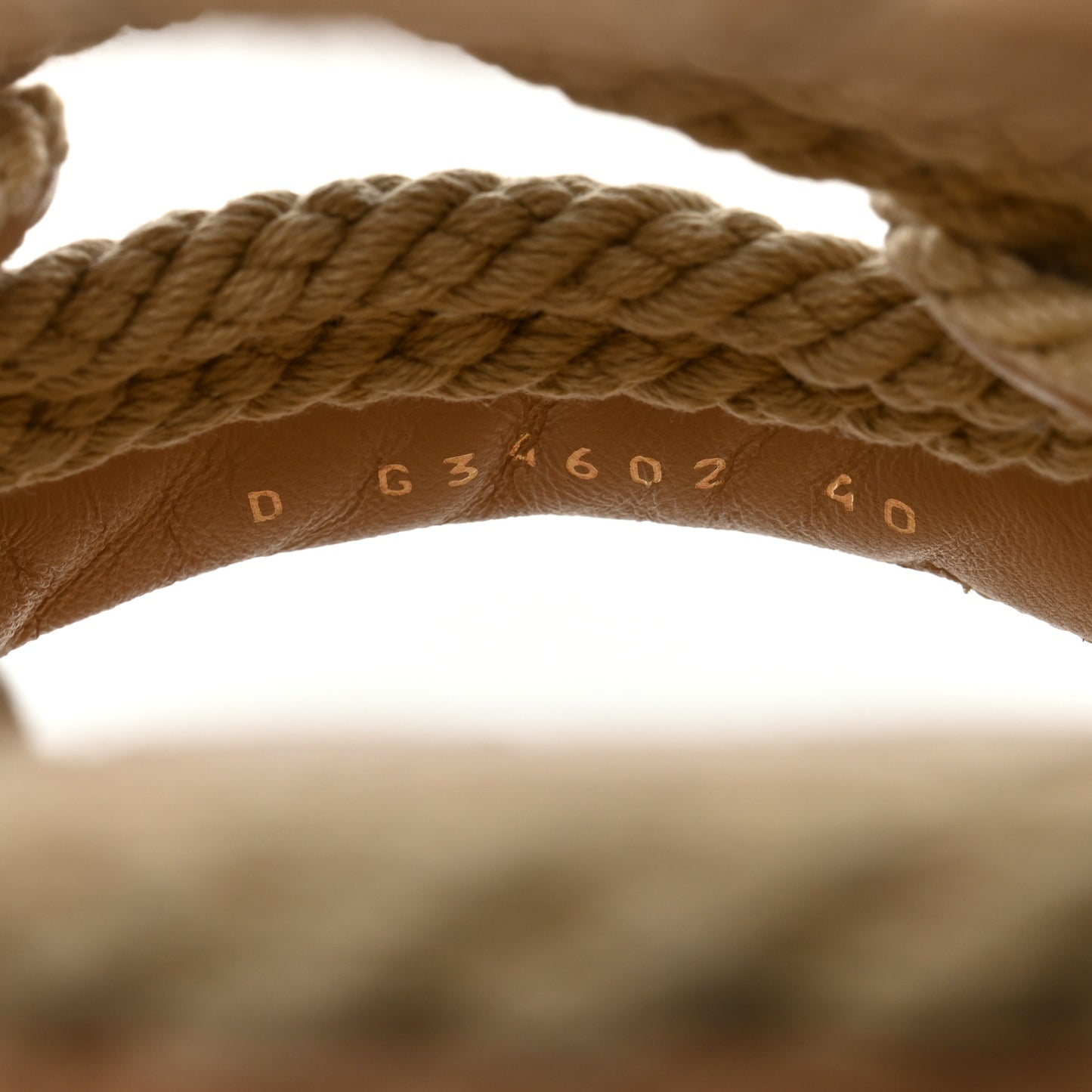 Cord Lambskin Quilted Logo Sandals 40 Beige