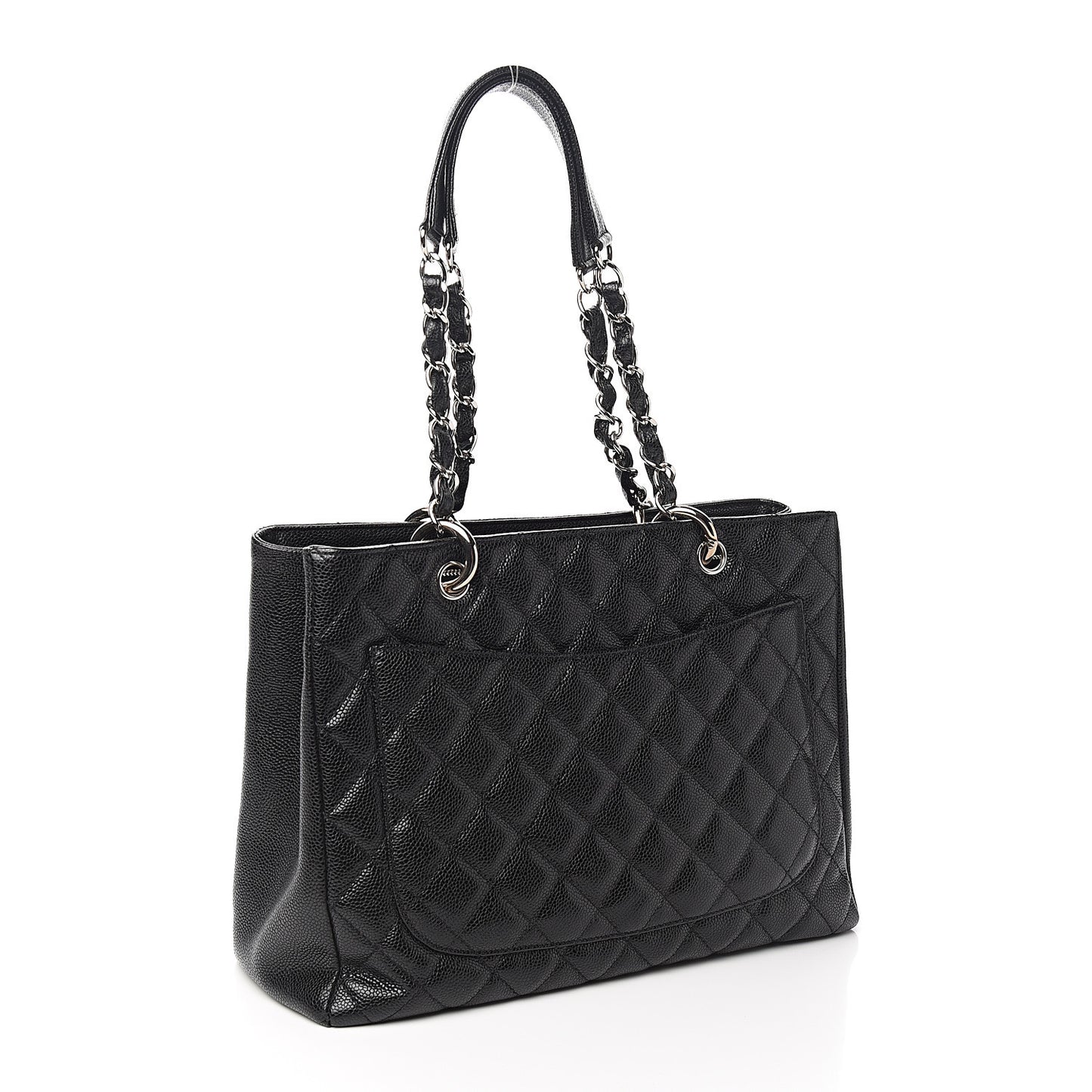 Caviar Quilted Grand Shopping Tote GST Black