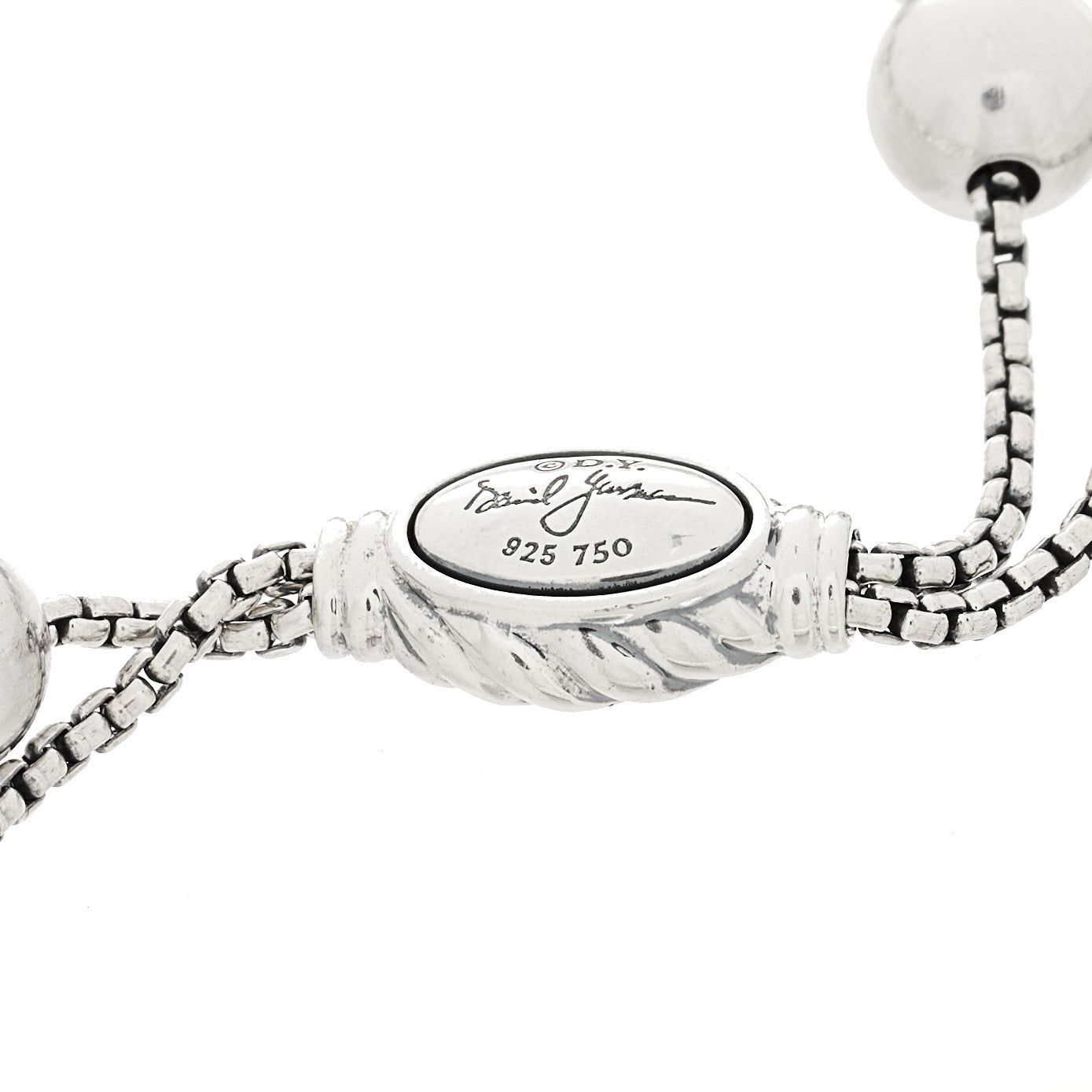 Sterling Silver 18K Yellow Gold Pearl Elements Bead Bracelet