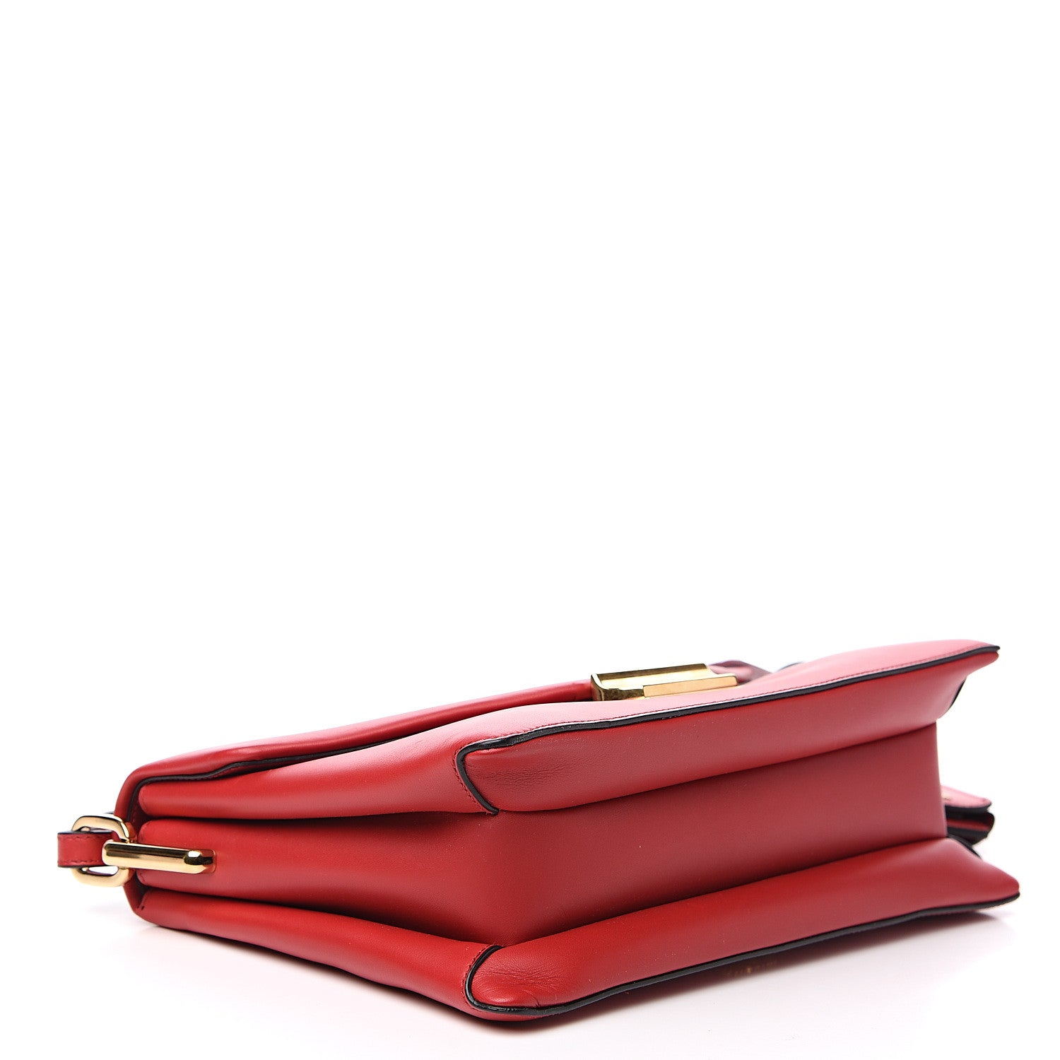 Prada New Calfskin Ingrid Shoulder Bag Fuoco 3 of 8