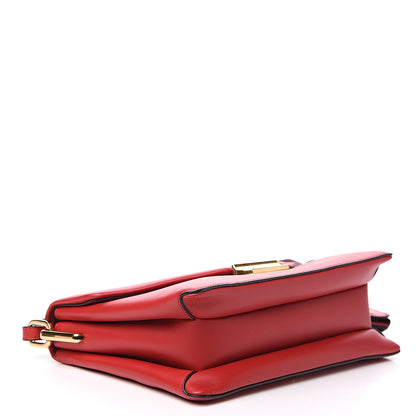 Prada New Calfskin Ingrid Shoulder Bag Fuoco 3 of 8