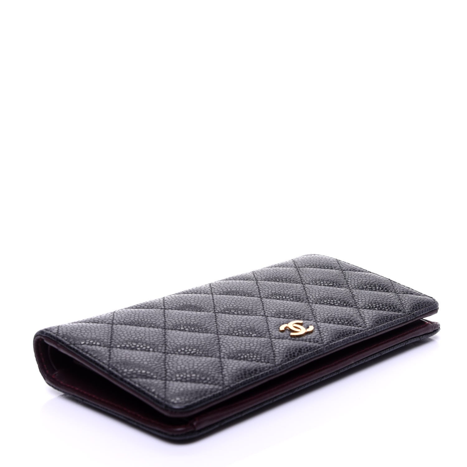 Chanel Caviar Quilted Yen Wallet Black 4 of 9