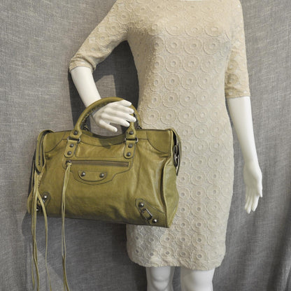 Balenciaga Chevre City Dolma Green RH 4 of 11