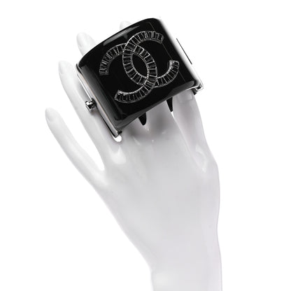 Chanel Resin CC Cuff Black 2 of 4