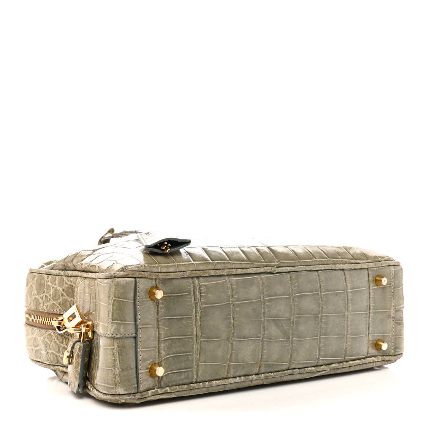 Crocodile Bauletto Bag Blue