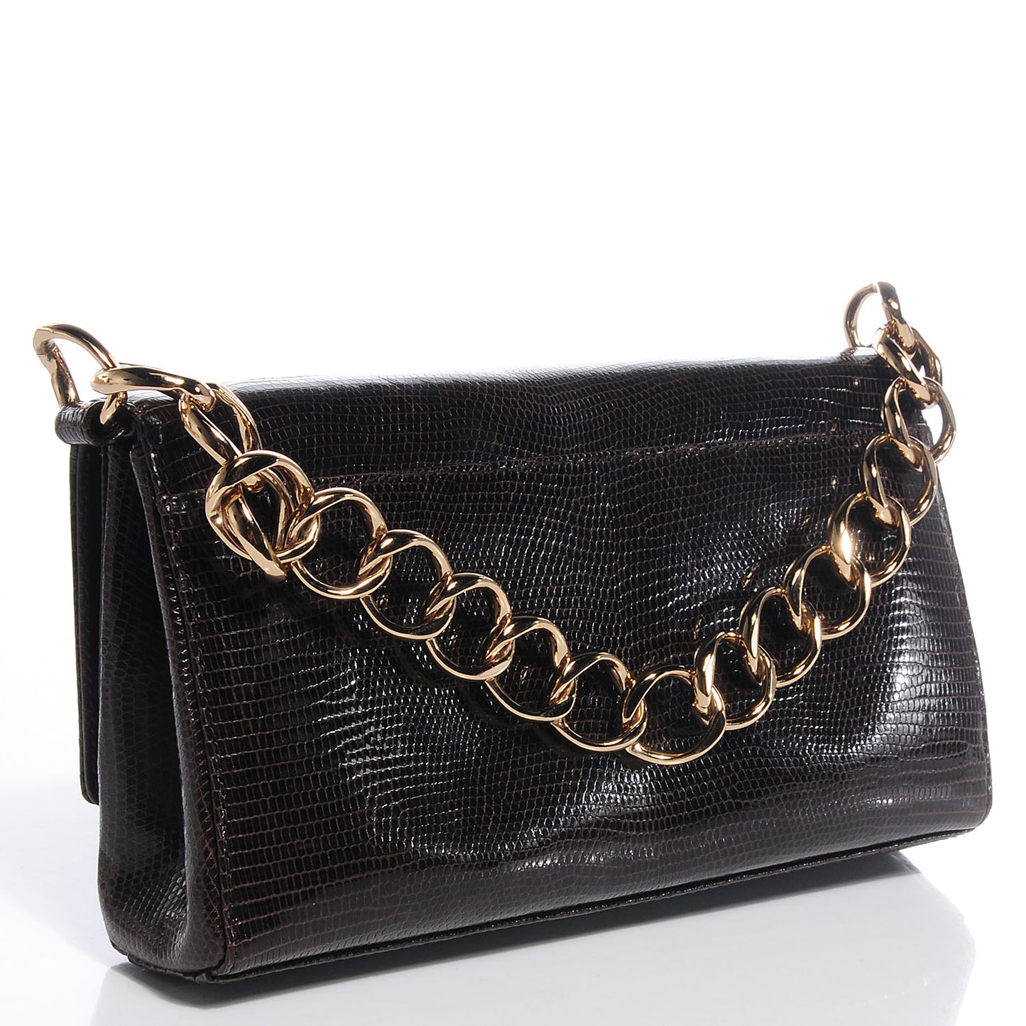 Lizard Single Flap Brown