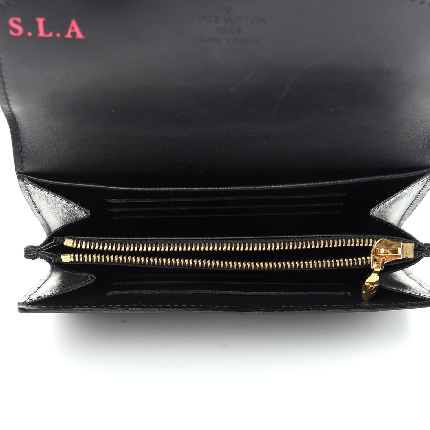 Vernis Sarah Compact Wallet Black Magnetique