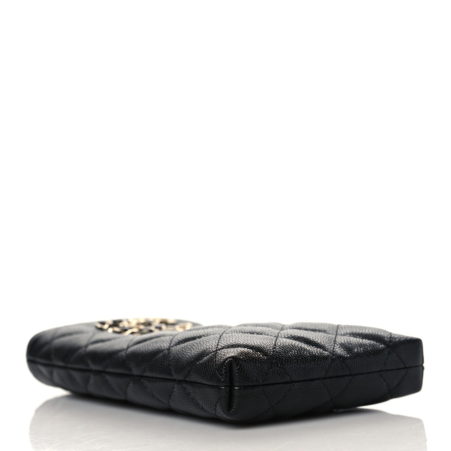 Chanel Caviar Quilted French New Wave Phone Holder With Chain Black 4 of 11