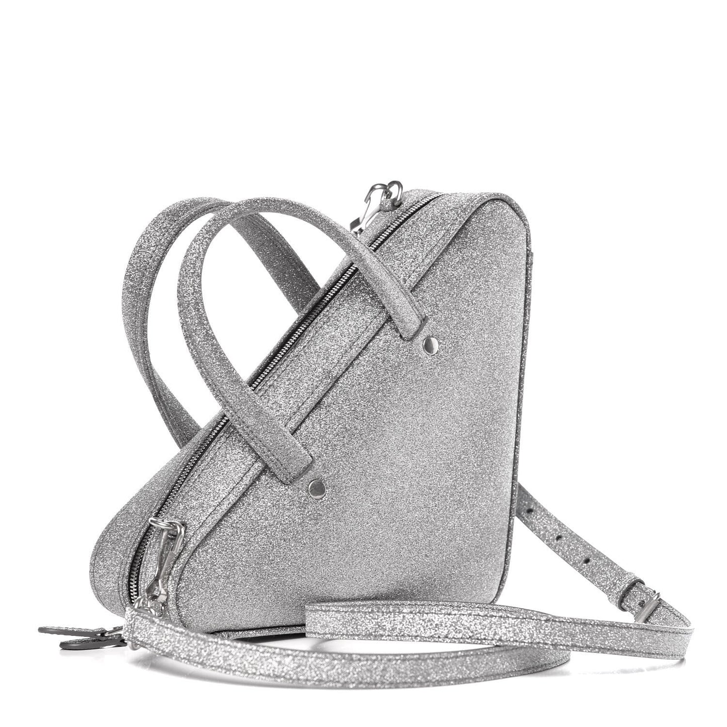 Glitter XS Triangle Duffle Argent Black