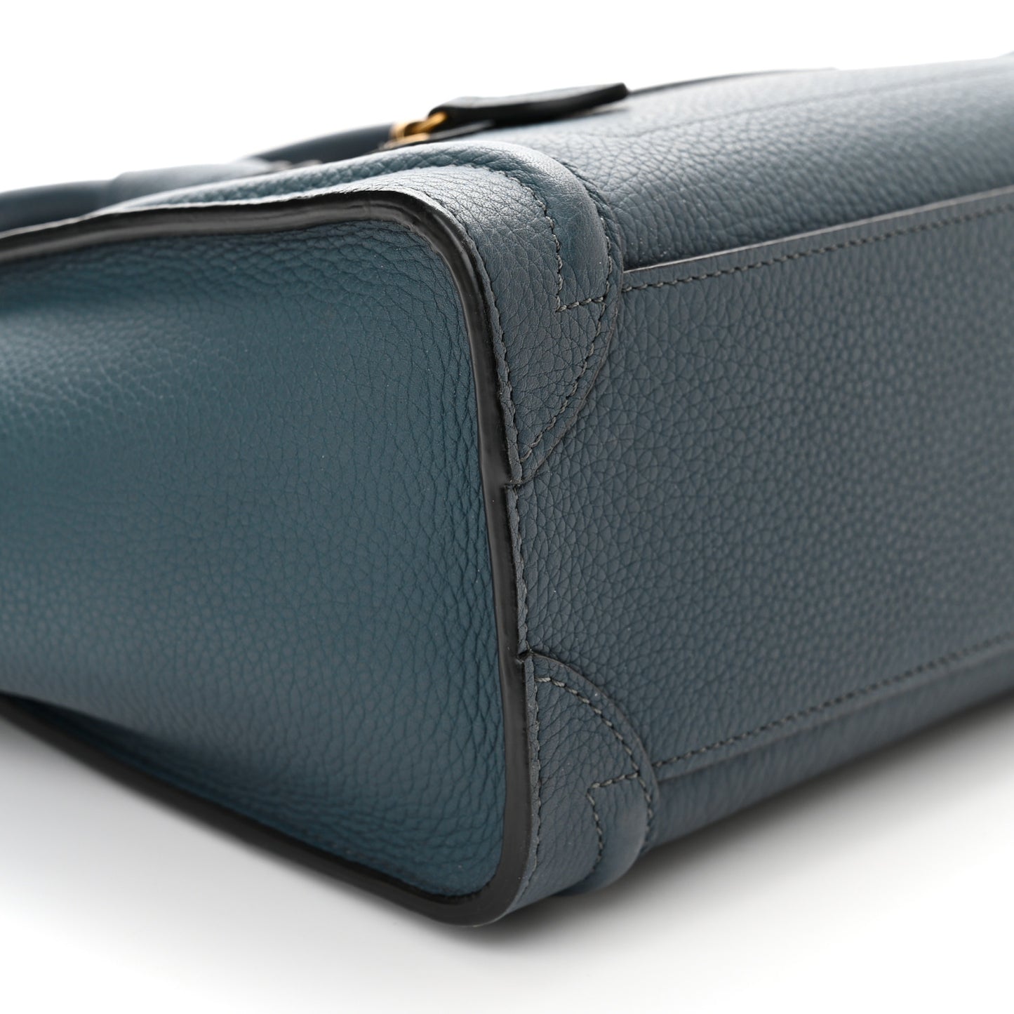 Drummed Calfskin Nano Luggage Blue