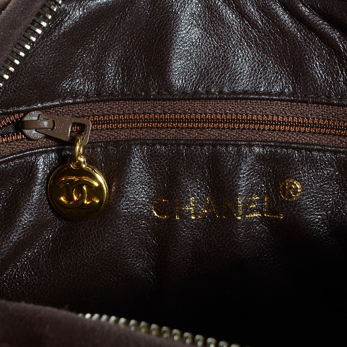 Suede Tassel Camera Case Brown