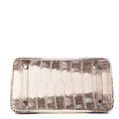 Hermes Matte Niloticus Crocodile Himalaya Birkin 30 Blanc 42 of 56