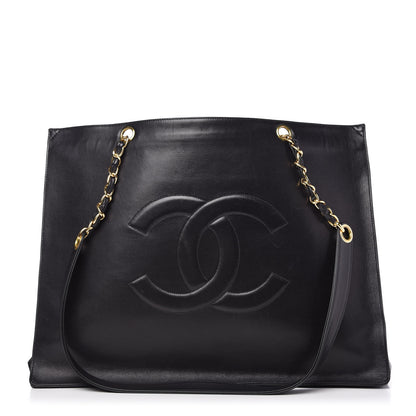 Chanel Lambskin CC Tote Black 1 of 10