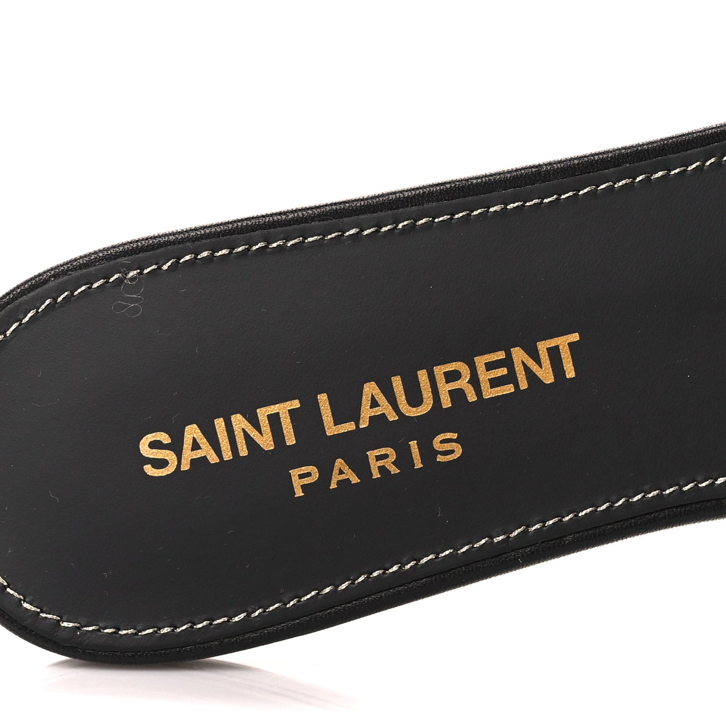 Calfskin Tribute 05 Slide Sandals 36.5 Black