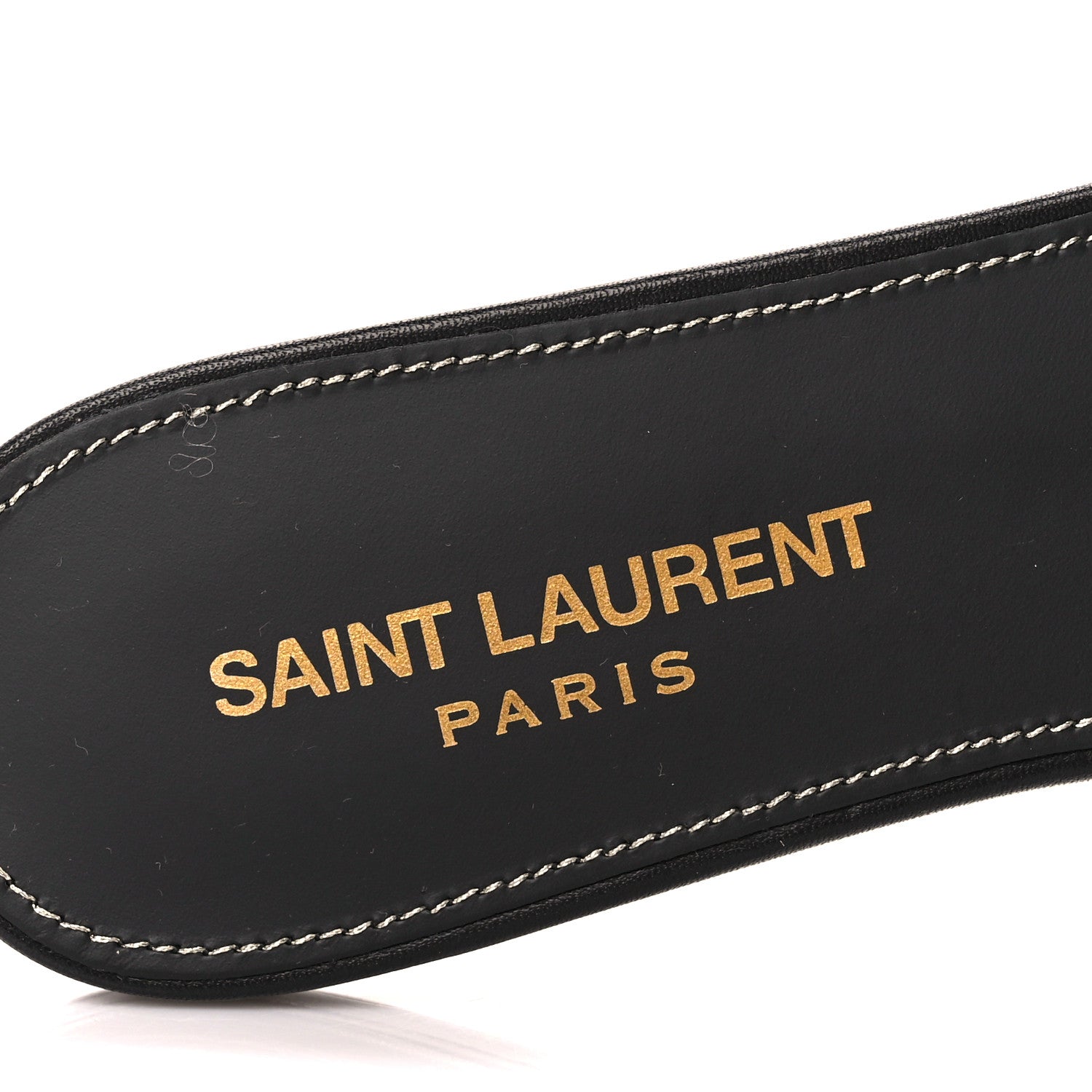 Saint Laurent Calfskin Tribute 05 Slide Sandals 36.5 Black 8 of 9