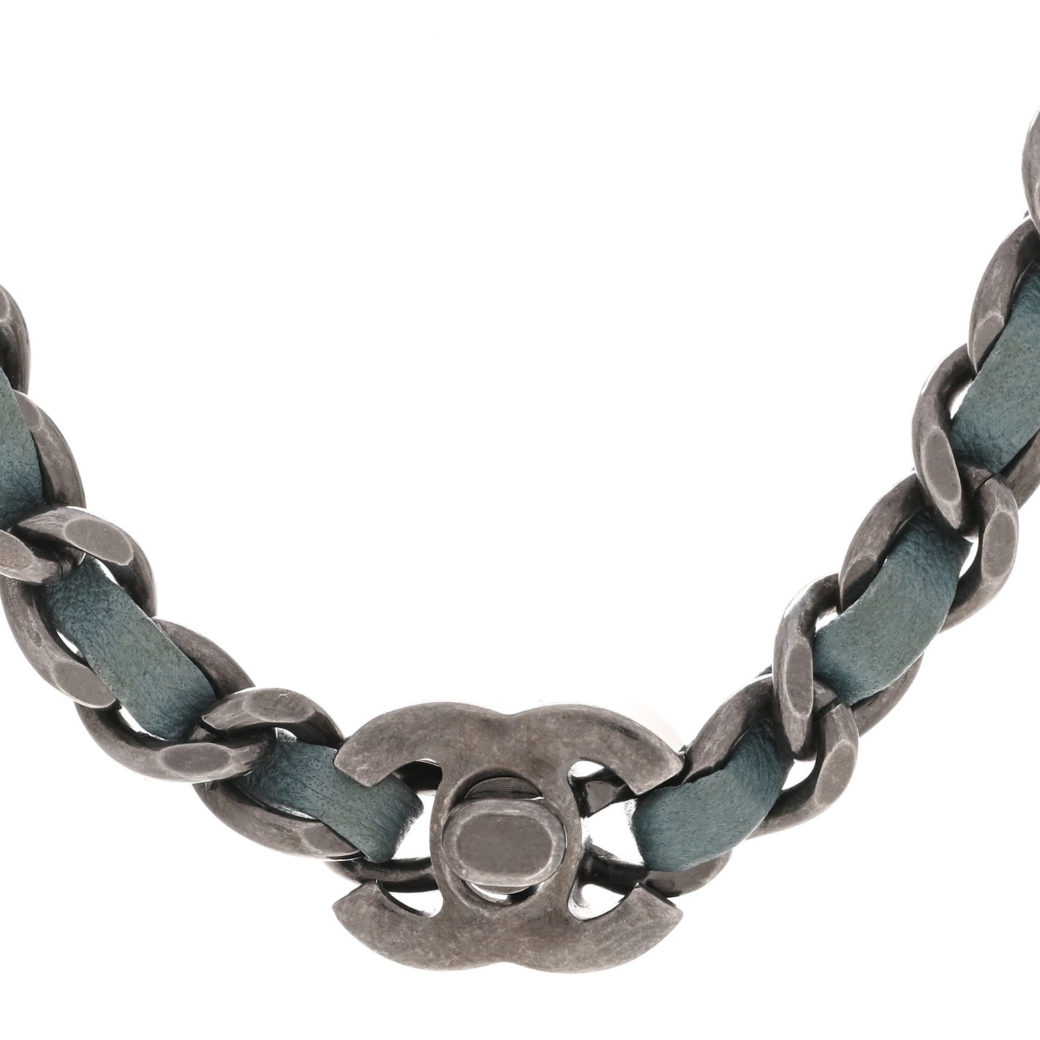 Chanel Lambskin CC Turnlock Choker Necklace Navy Blue 4 of 6