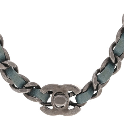 Chanel Lambskin CC Turnlock Choker Necklace Navy Blue 4 of 6