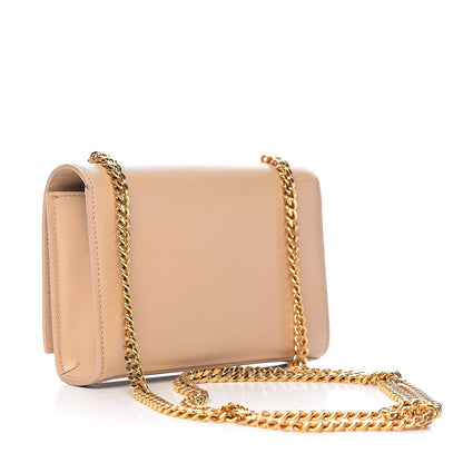 Saint Laurent Grain De Poudre Small Monogram Kate Satchel Nude Powder 3 of 15