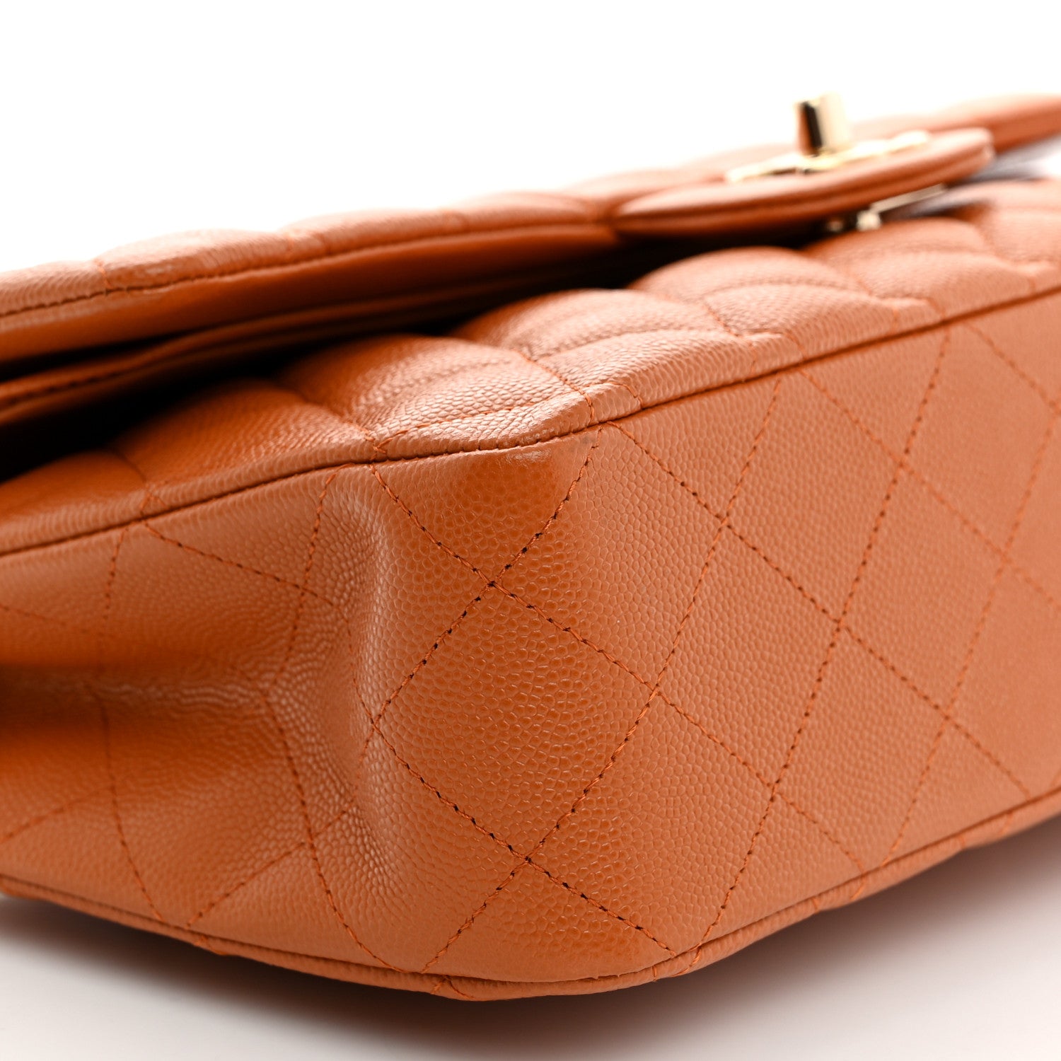 Chanel Caviar Quilted Medium Double Flap Light Brown 9 of 10