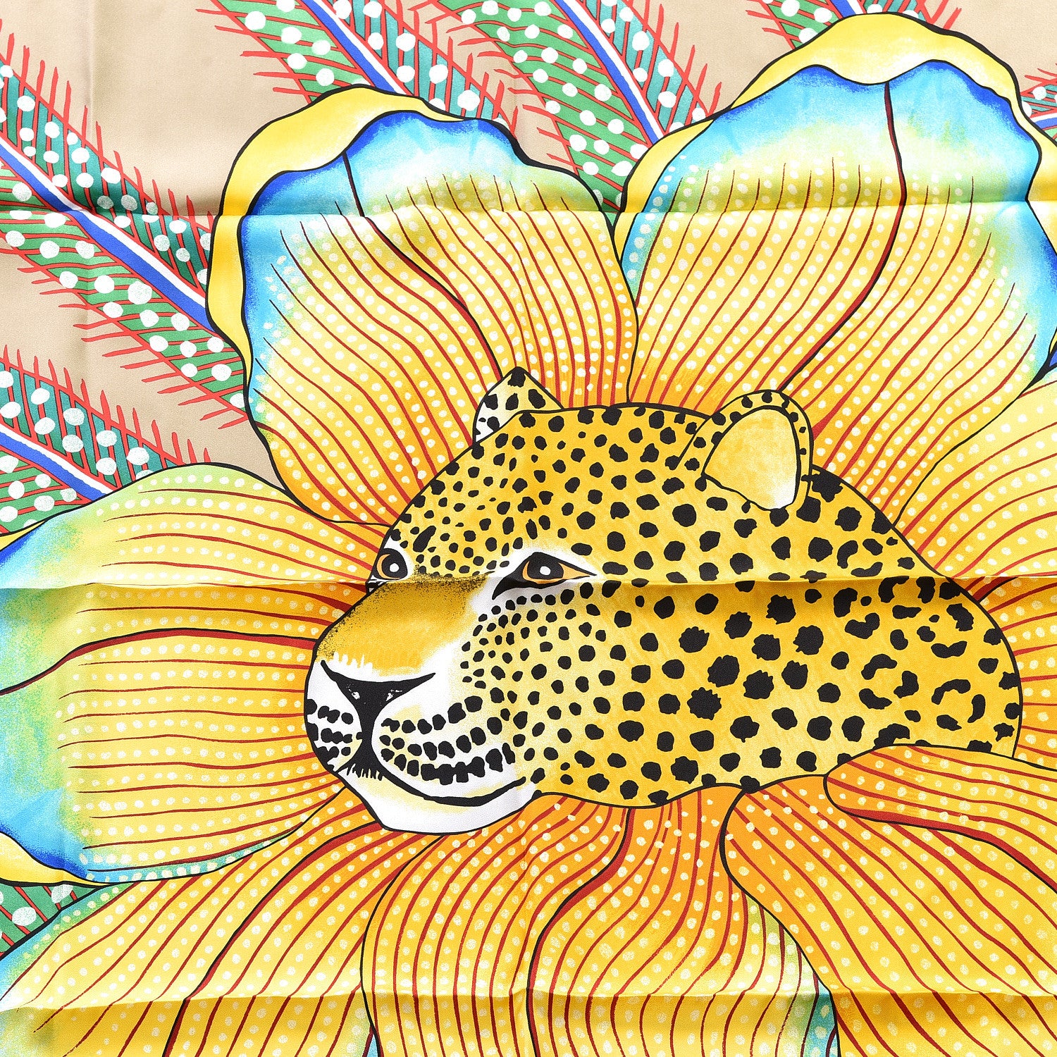 Hermes Silk Baobab Cat Scarf 90 2 of 3