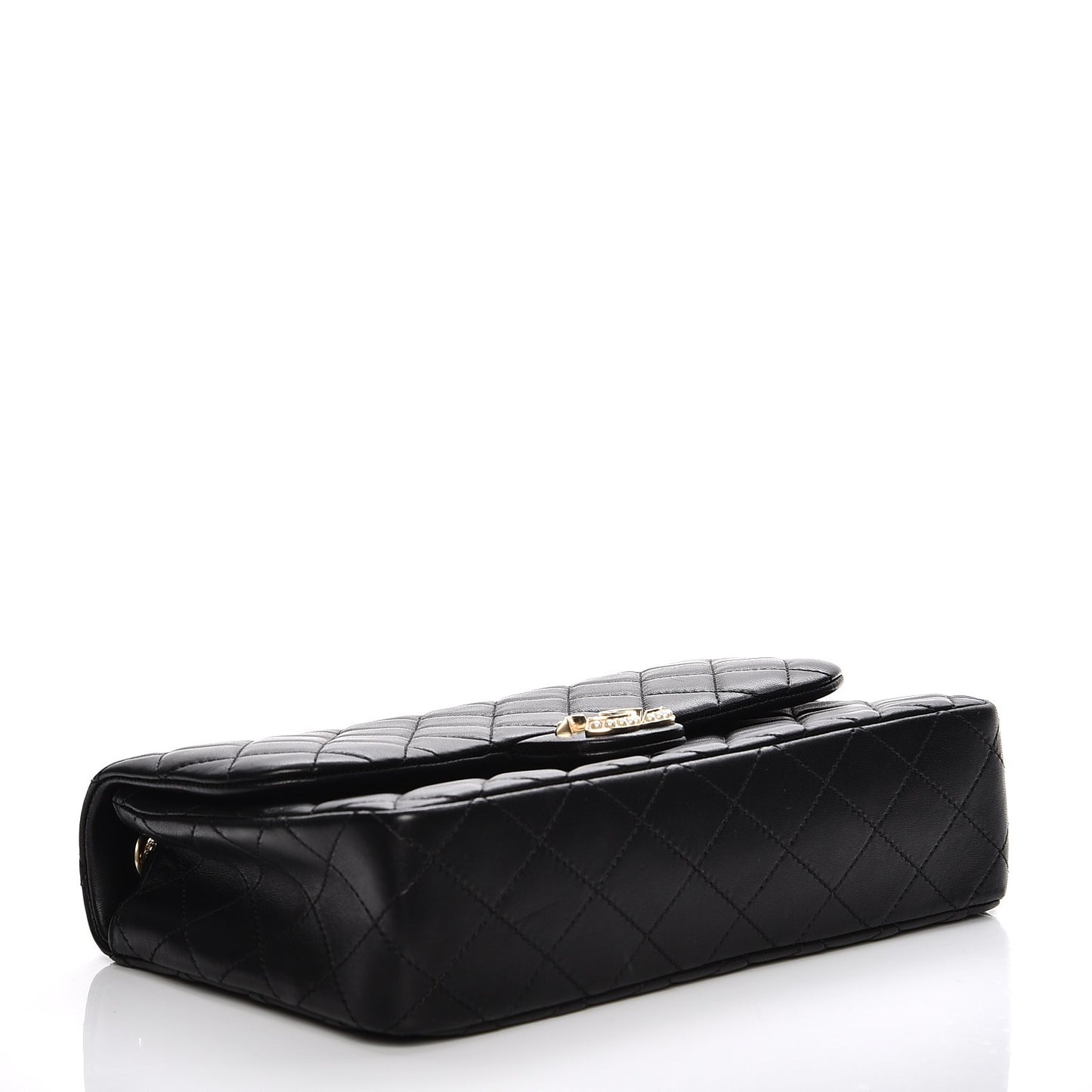 Lambskin Medium Westminster Pearl Flap Black