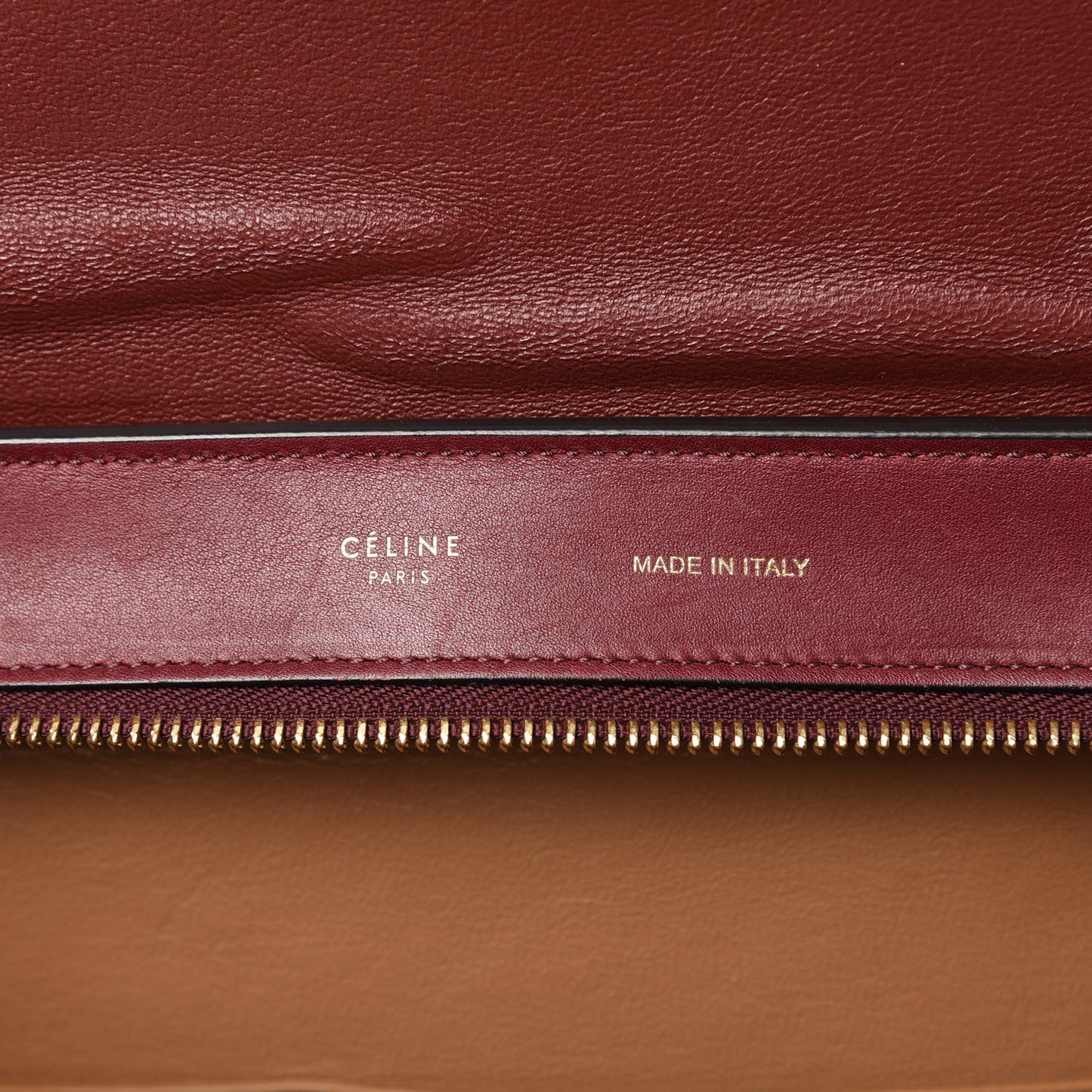 Drummed Calfskin Suede Medium Trapeze Burgundy