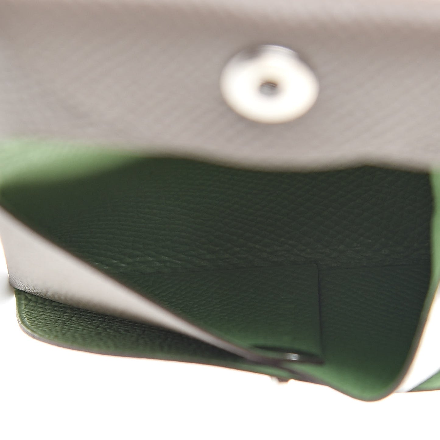 Epsom Bastia Verso Coin Purse Gris Etain Vert Criquet