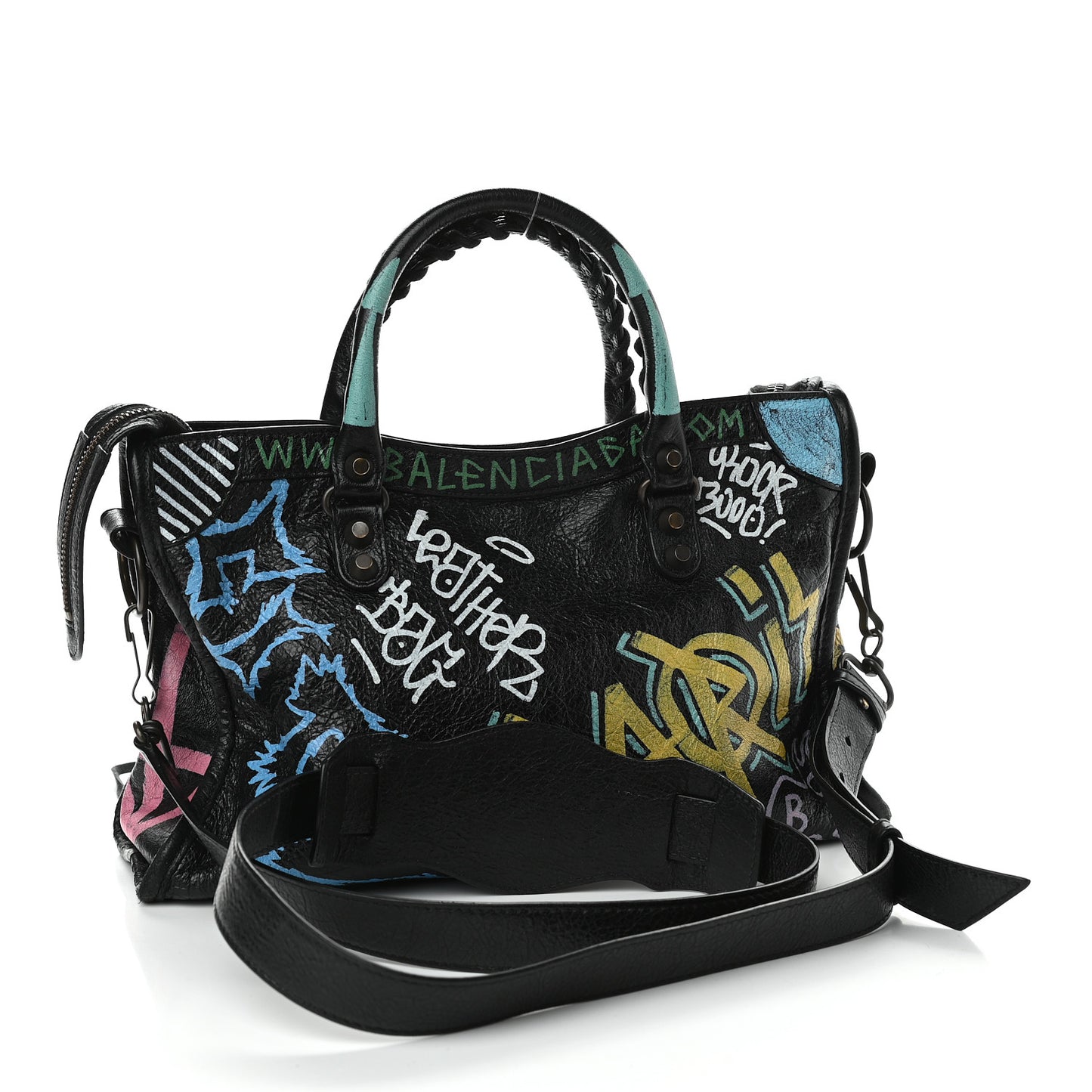 Agneau Graffiti All Over Classic Hardware S City Black Multicolor