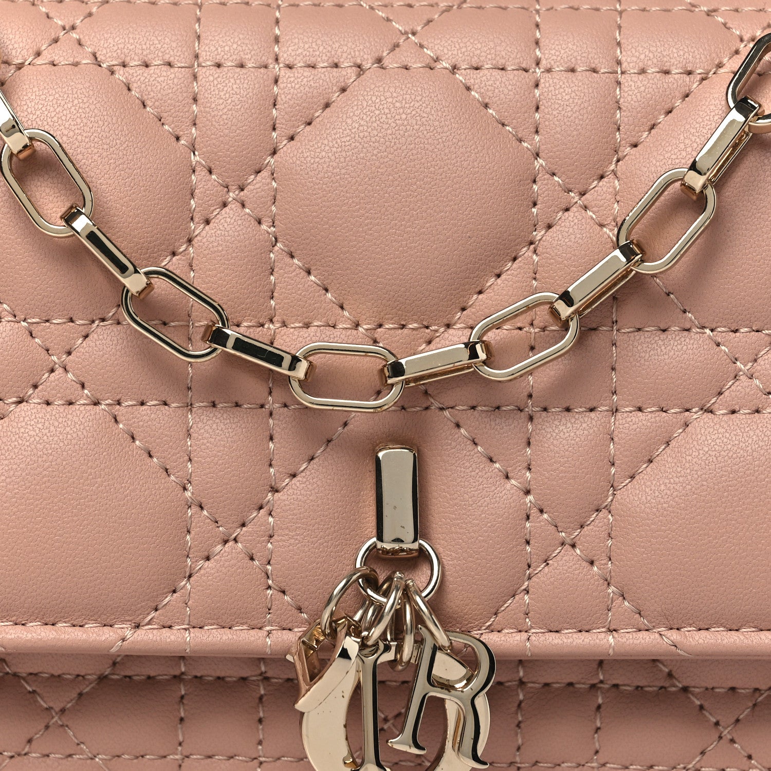 Christian Dior Lambskin Chain Lady My Dior Mini Chain Pouch Rose De Vents 7 of 9