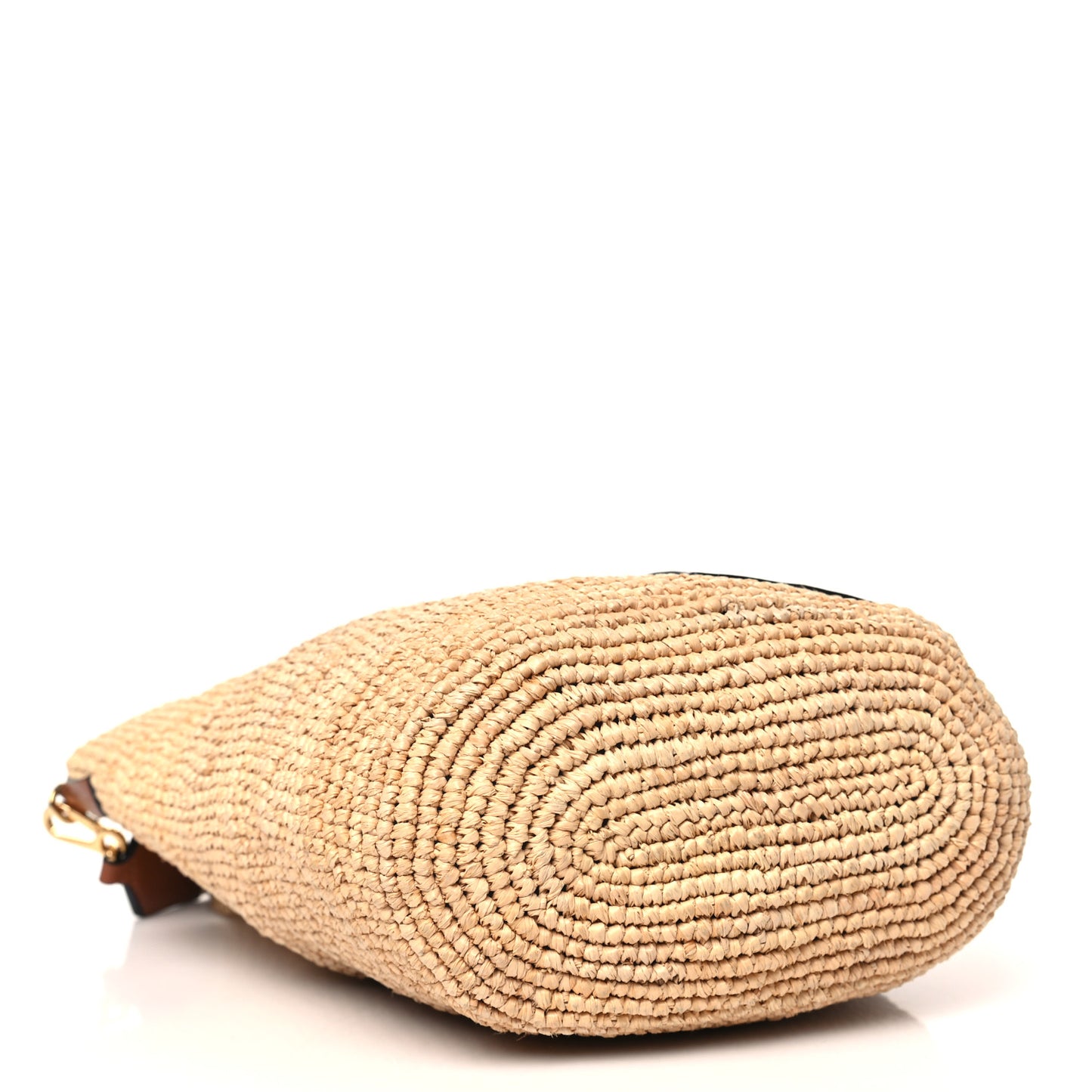 Raffia Mini Slit Tote Bag Natural Tan