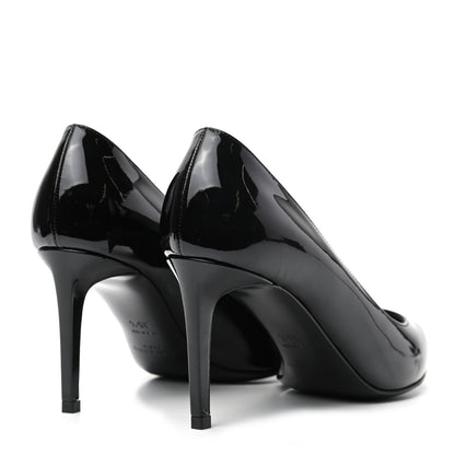 Saint Laurent Patent Classic Paris 105 Escarpin Pumps 35.5 Black 4 of 8