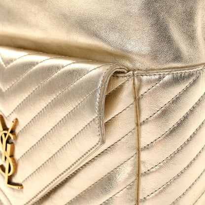 Saint Laurent Lambskin Matelasse Monogram Joe Backpack Pale Gold 18 of 19