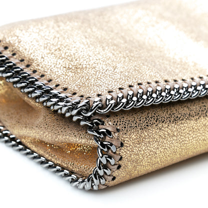 Stella McCartney Metallic Crackle Shaggy Deer Falabella Crossbody Bag Gold 9 of 10