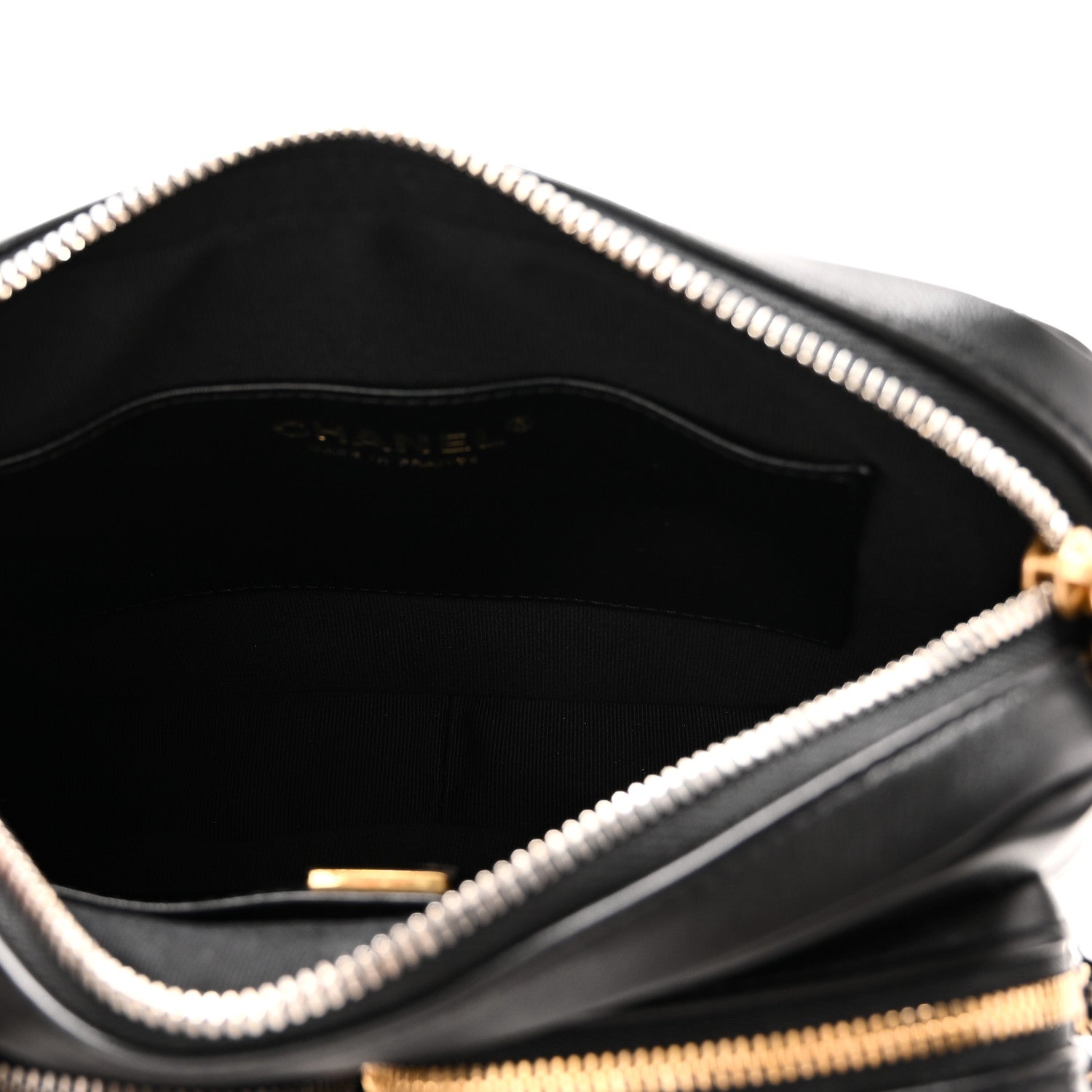 Chanel Calfskin Quilted Large Camera Case Black Black 5 of 10