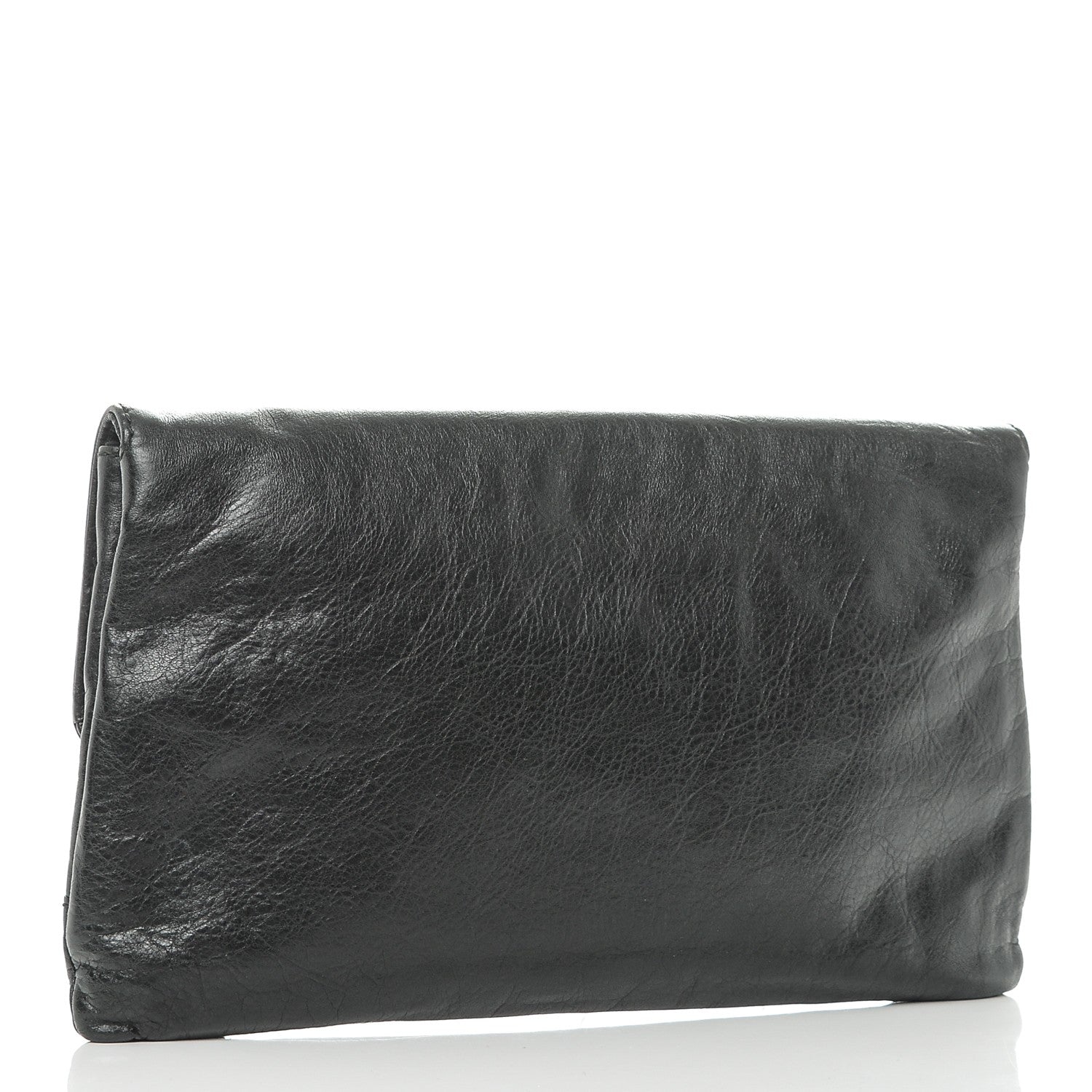 Balenciaga Agneau Giant 12 Silver Hardware Envelope Clutch Black 3 of 7