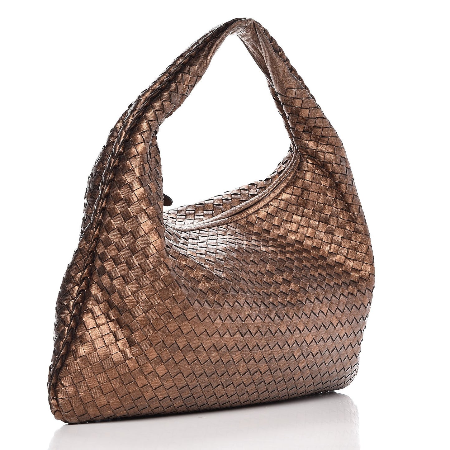Nappa Intrecciato Large Veneta Hobo Copper
