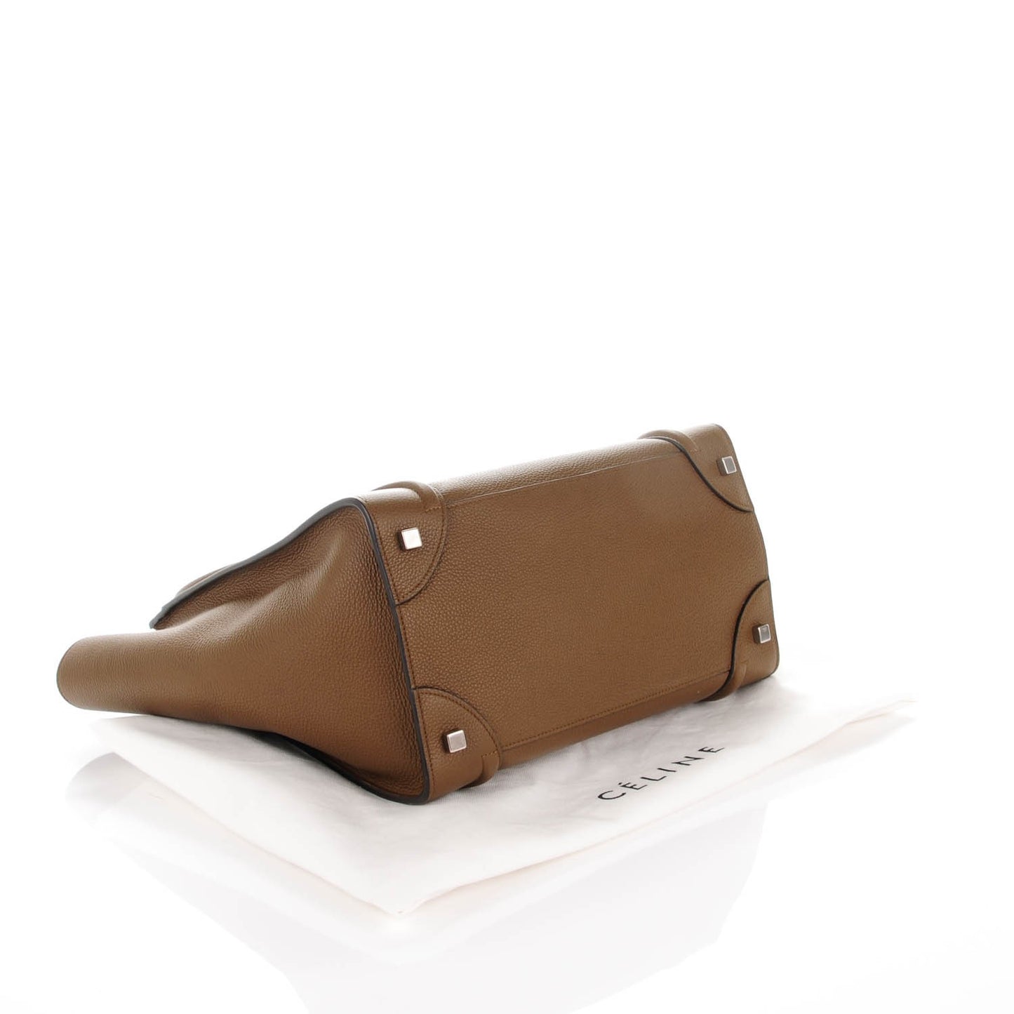 Drummed Calfskin Mini Luggage Moss Green