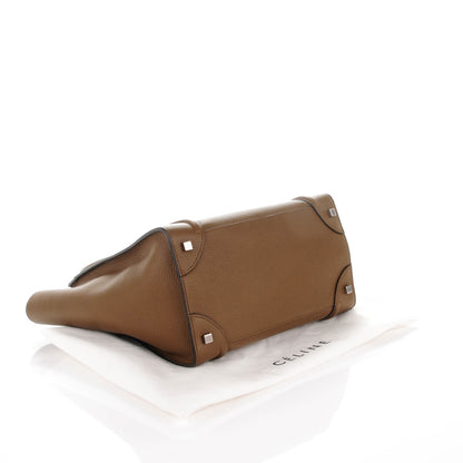 Celine Drummed Calfskin Mini Luggage Moss Green 1 of 3