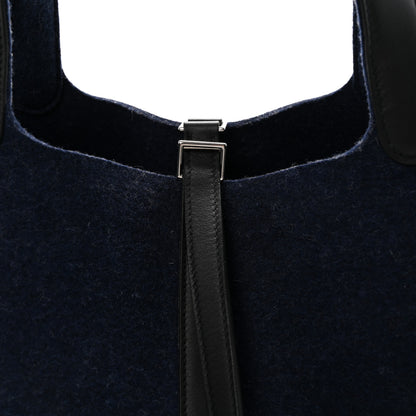 Hermes Feutre Swift Picotin Lock 18 PM Bleu Nuit Black 7 of 9