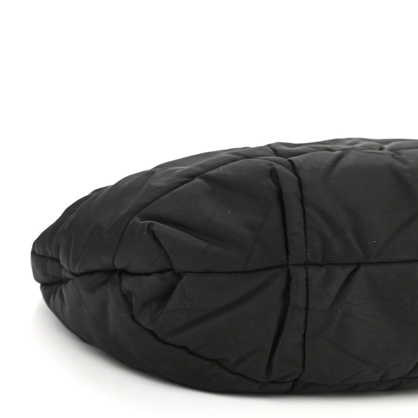 Tessuto Nylon Quilted Shoulder Bag Black