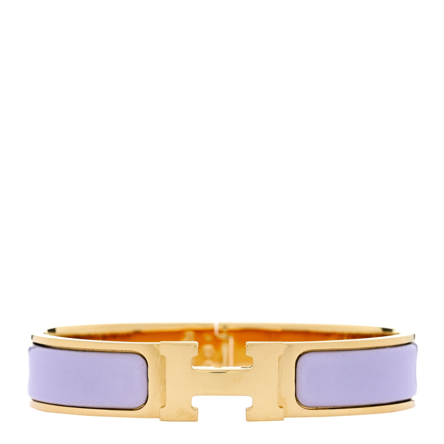 Enamel Narrow Clic Clac H Bracelet PM Lilas