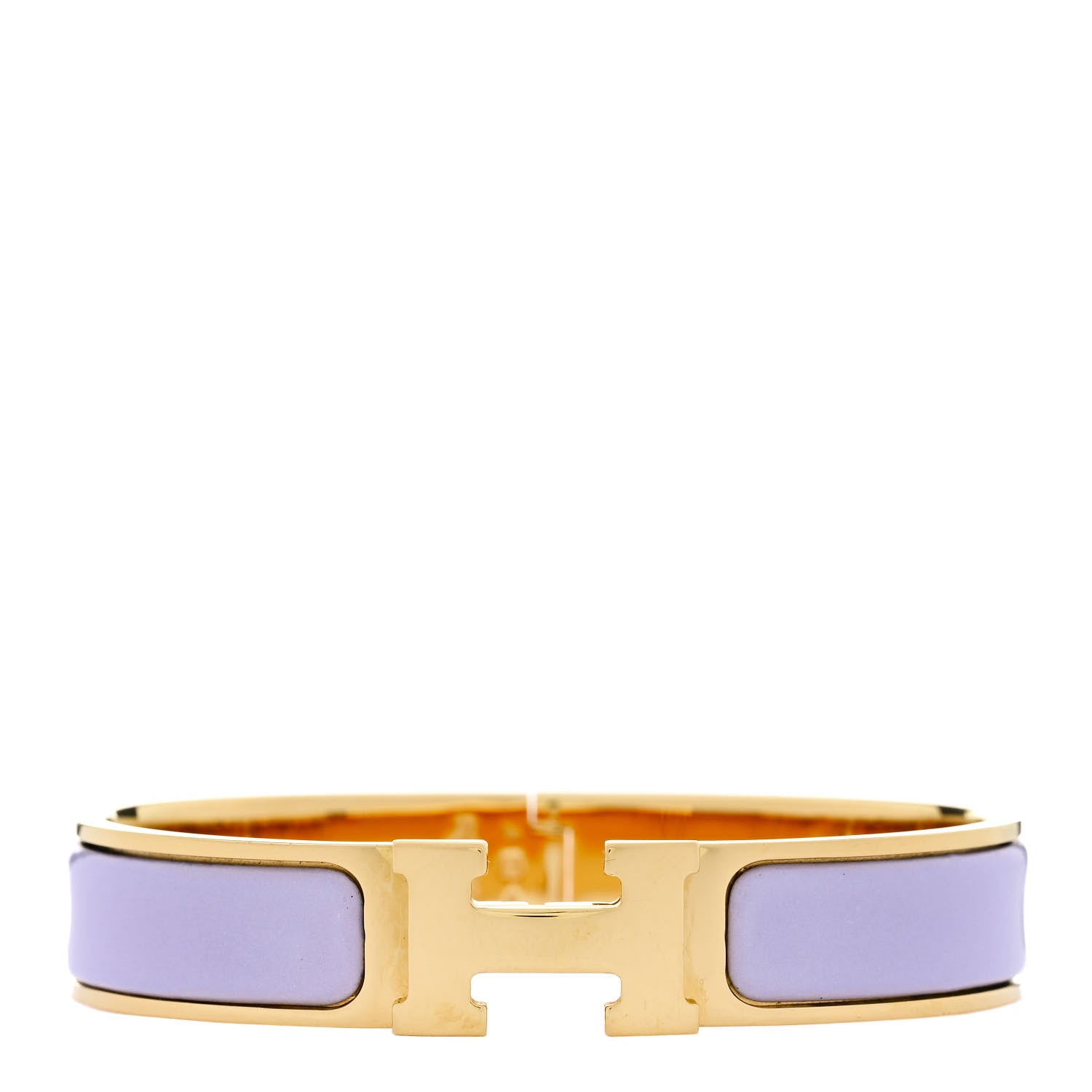 Hermes Enamel Narrow Clic Clac H Bracelet PM Lilas 1 of 4