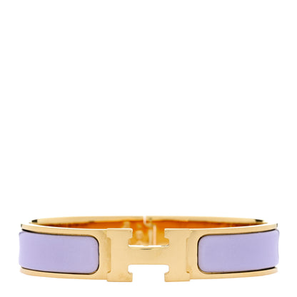 Hermes Enamel Narrow Clic Clac H Bracelet PM Lilas 1 of 4