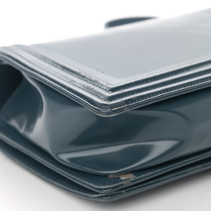 Chanel Glazed Calfskin New Medium Boy Flap Blue 12 of 21