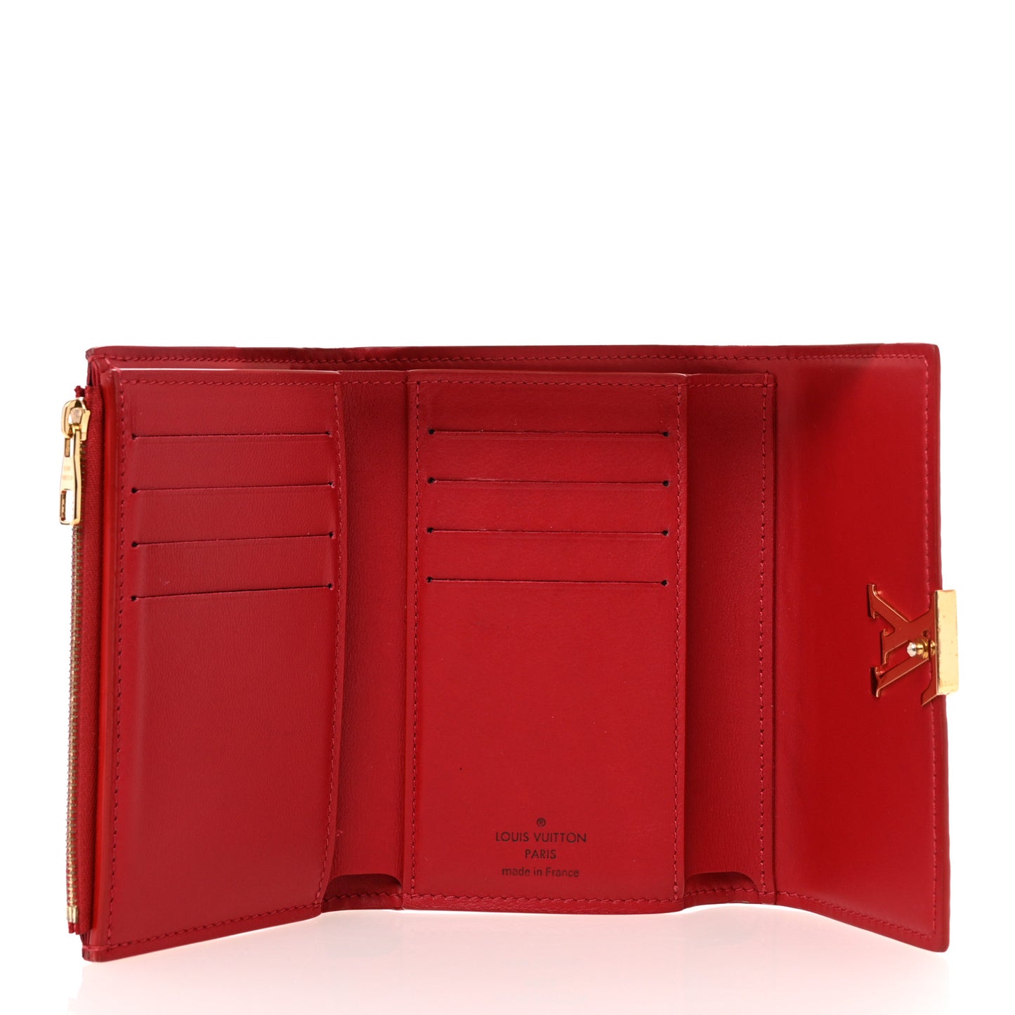 Taurillon Capucines Compact Wallet Rubis