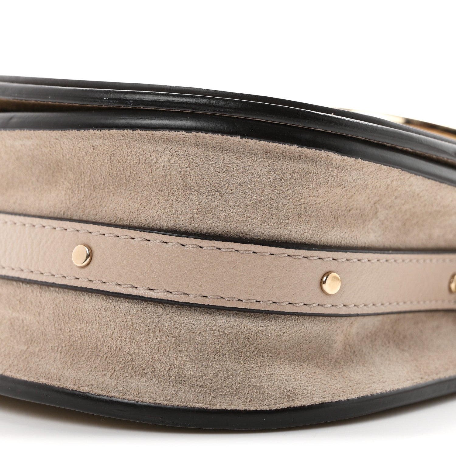 Chloe Patent Suede Small Nile Bracelet Bag Off White 10 of 10