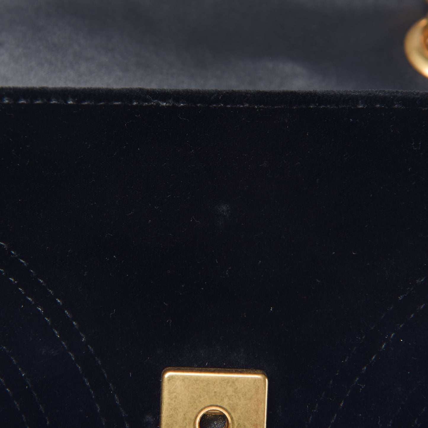 Velvet Matelasse Mini GG Marmont Shoulder Bag Black