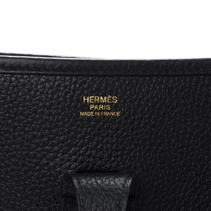 Hermes Taurillon Clemence Evelyne III PM Black 6 of 9